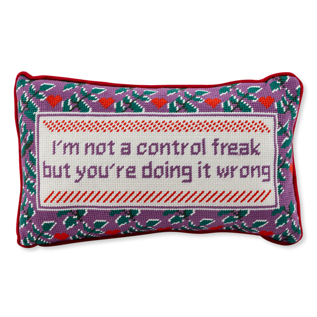 Control Freak Needlepoint Pillow