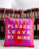 Leave by Nine Needlepoint Pillow