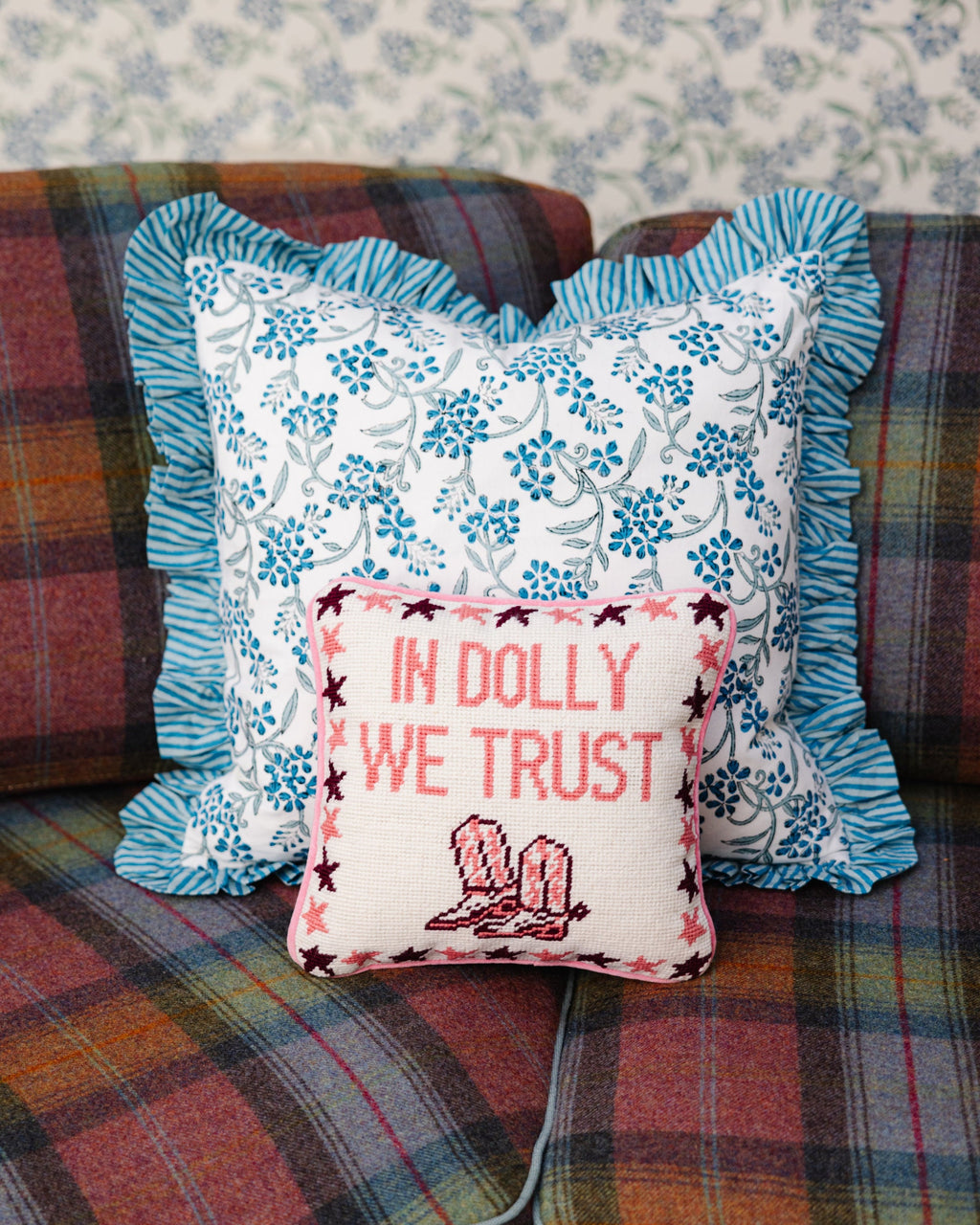 Trust Dolly Needlepoint Pillow