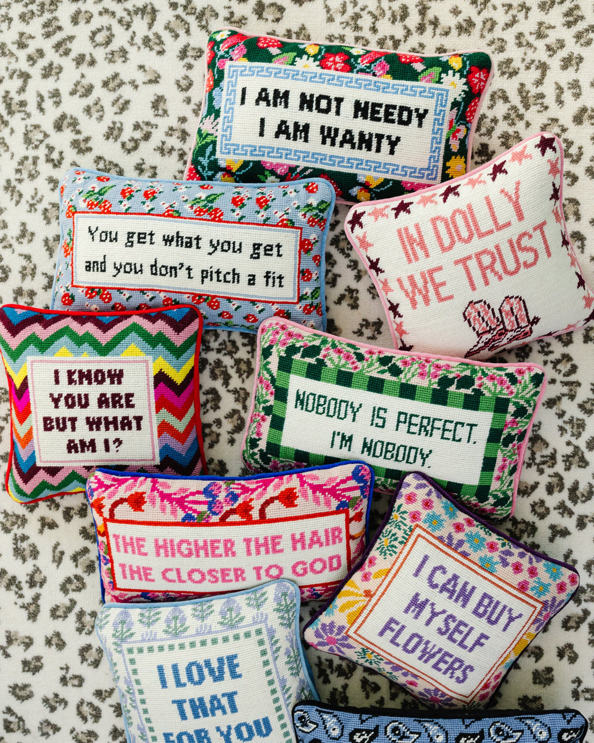 Trust Dolly Needlepoint Pillow