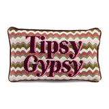 Tipsy Gypsy Needlepoint Pillow