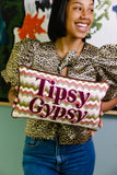 Tipsy Gypsy Needlepoint Pillow