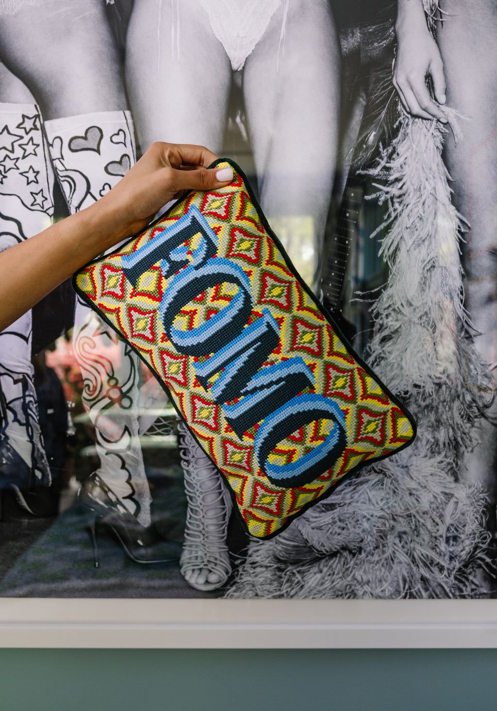 FOMO Needlepoint Pillow
