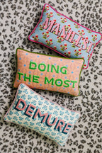 Doing the Most Needlepoint Pillow