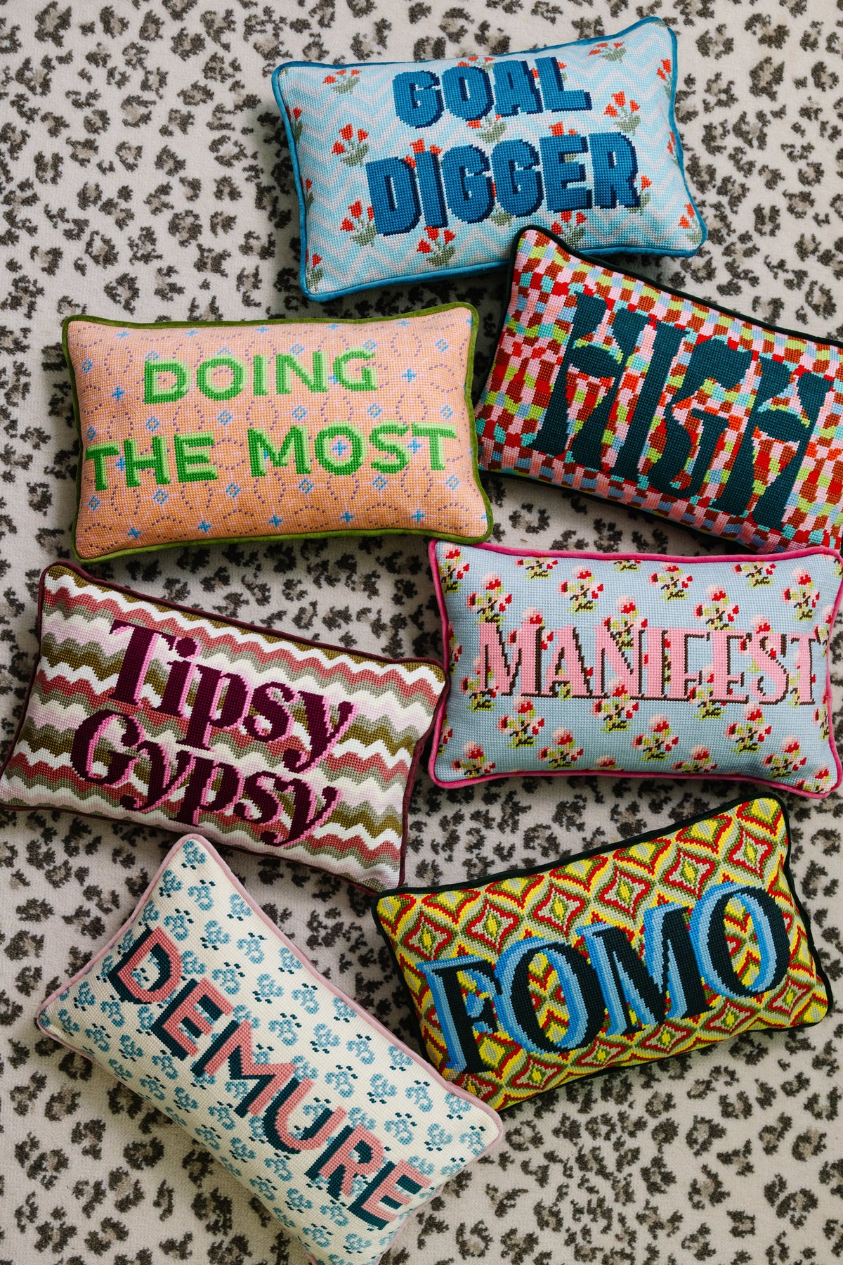 FOMO Needlepoint Pillow