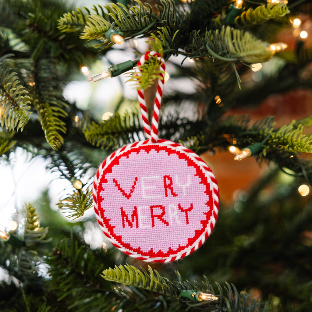 Needlepoint Ornament - Very Merry
