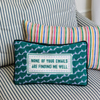 Emails Finding Me Needlepoint Pillow