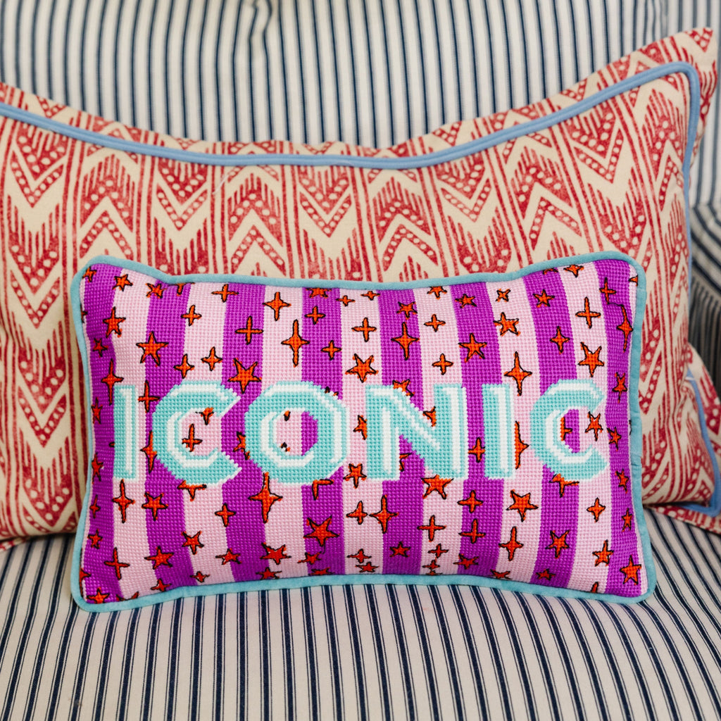 Iconic Needlepoint Pillow