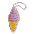 Needlepoint Icon Ornament - Ice Cream Cone