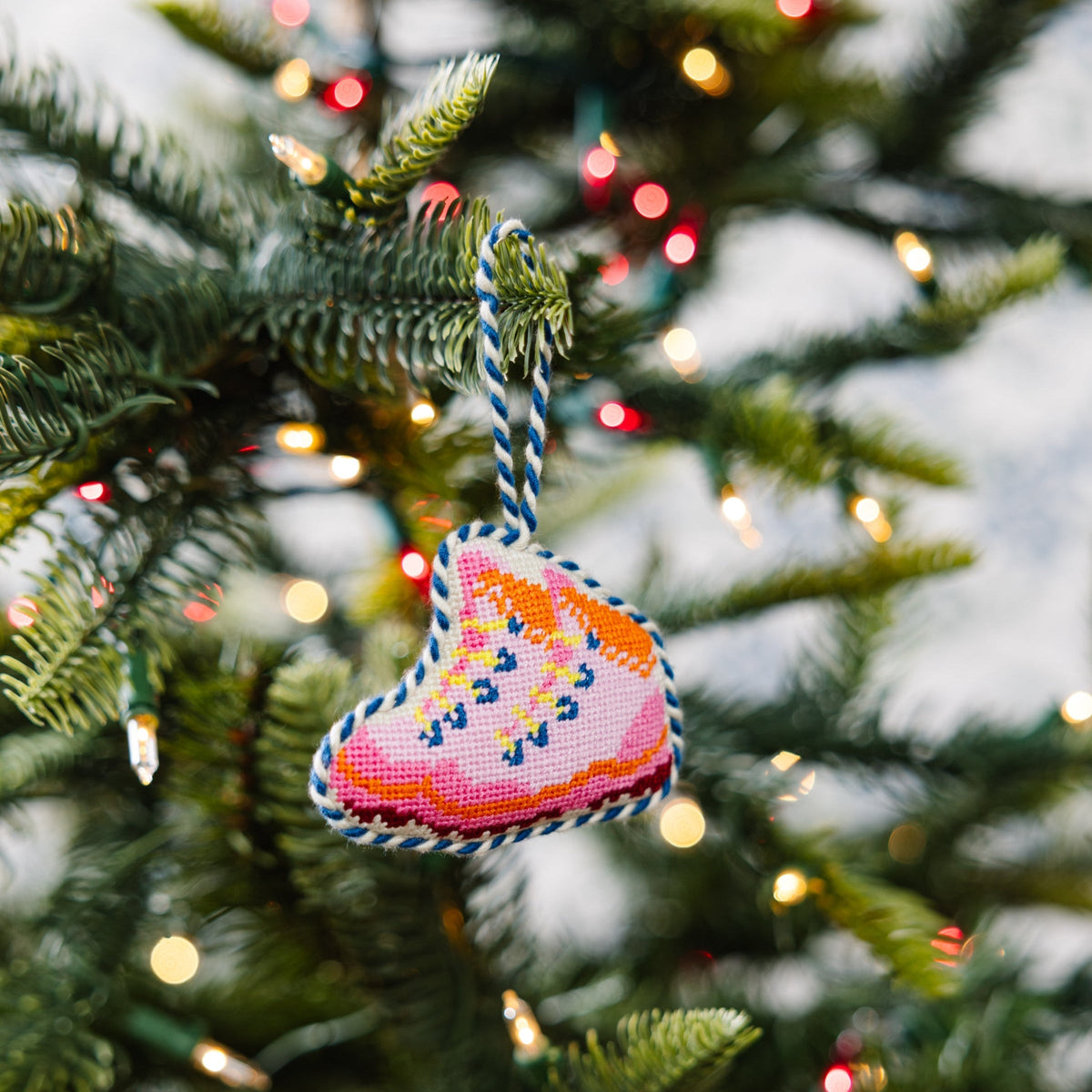 Needlepoint Icon Ornament - Snow Boots