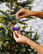 Needlepoint Icon Ornament - Eggplant
