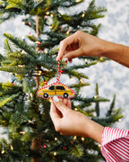 Needlepoint Icon Ornament - Taxi Cab