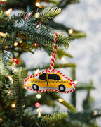 Needlepoint Icon Ornament - Taxi Cab