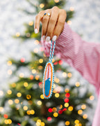 Needlepoint Icon Ornament - Surfboard