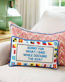 Docking The Boat Needlepoint Pillow