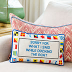 Docking The Boat Needlepoint Pillow