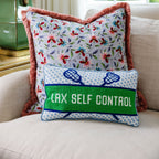 Lax Self Control Needlepoint Pillow
