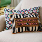 Can I Kick It Needlepoint Pillow