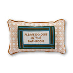Bathroom Etiquette Needlepoint Pillow