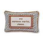 Espresso Martini Needlepoint Pillow