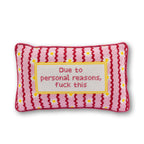 F This Needlepoint Pillow