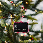 Needlepoint Icon Ornament - Black Card