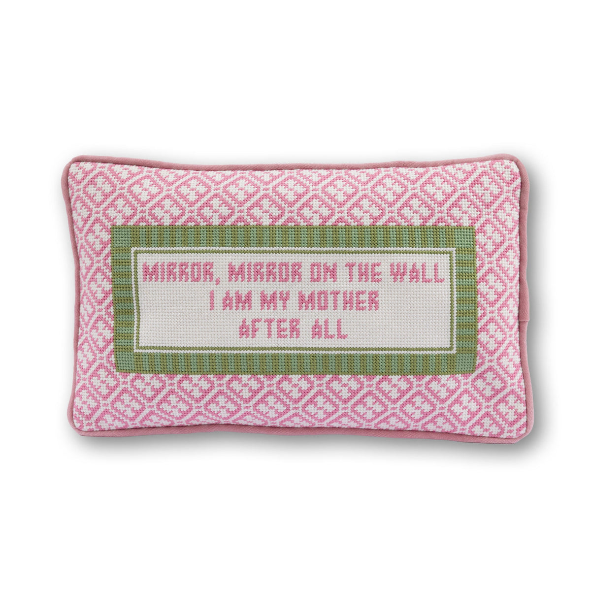 Mirror Mirror Needlepoint Pillow