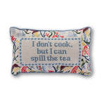 Spill the Tea Needlepoint Pillow