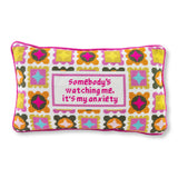 Watching Me Needlepoint Pillow