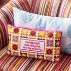 Watching Me Needlepoint Pillow