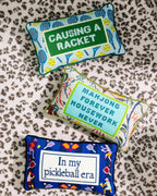 Causing A Racket Needlepoint Pillow