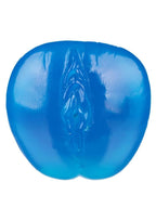 Basic Essentials Beaded Masturbator 5in - Pussy - Blue