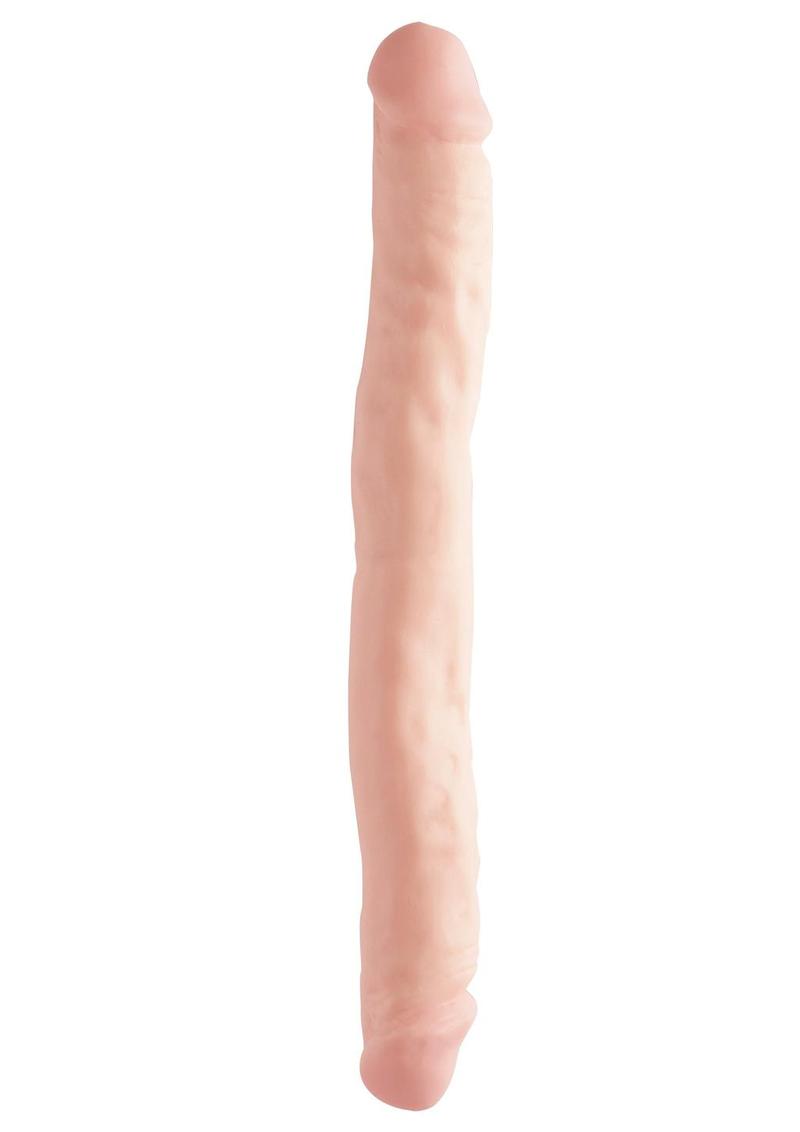 Basix Rubber Works Double Dong Waterproof 12in - Vanilla