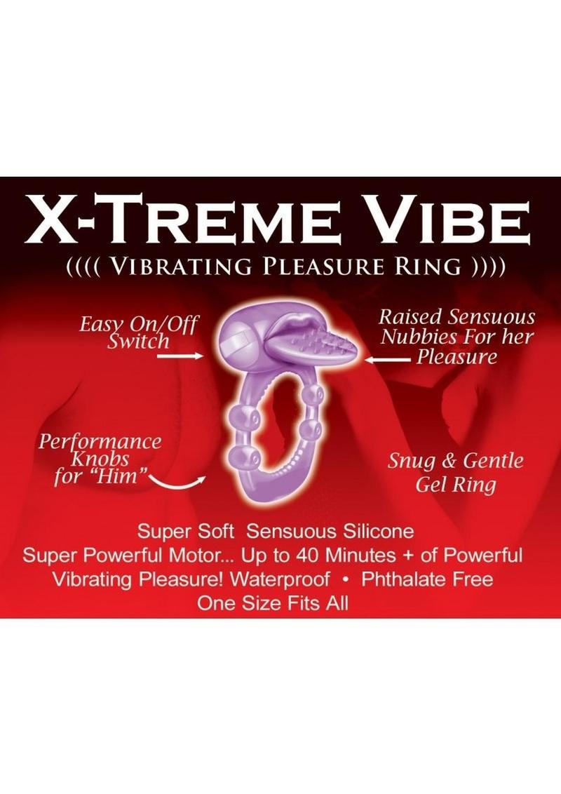 Nubbie Tongue Vibrating Silicone Cock Ring Waterproof - Magenta