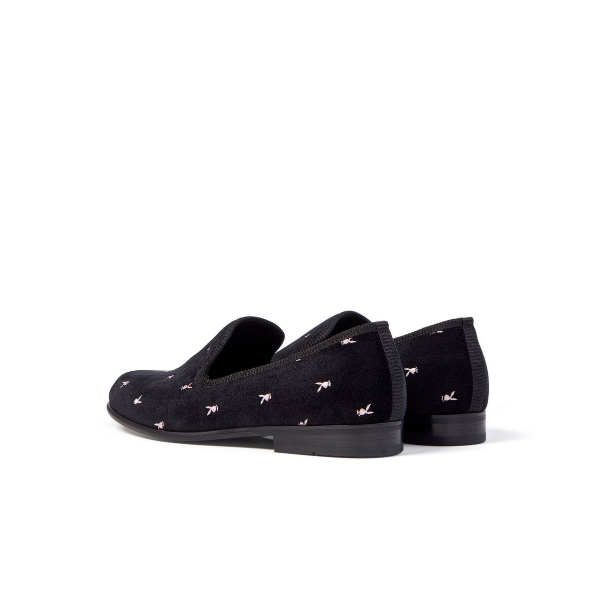 PLAYBOY Duke + Dexter Velvet Mini Rabbit Head Loafers