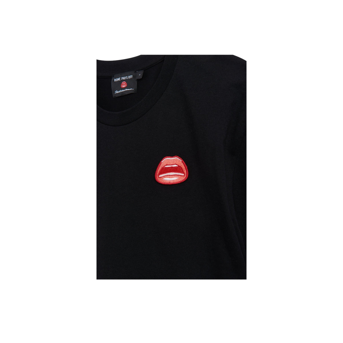 Tom Wesselmann Mouth Icon Patch T-Shirt - Black