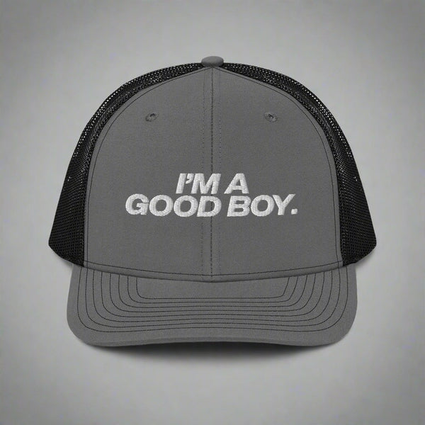 I’M A Good Boy Trucker Hat - Graphite / Black