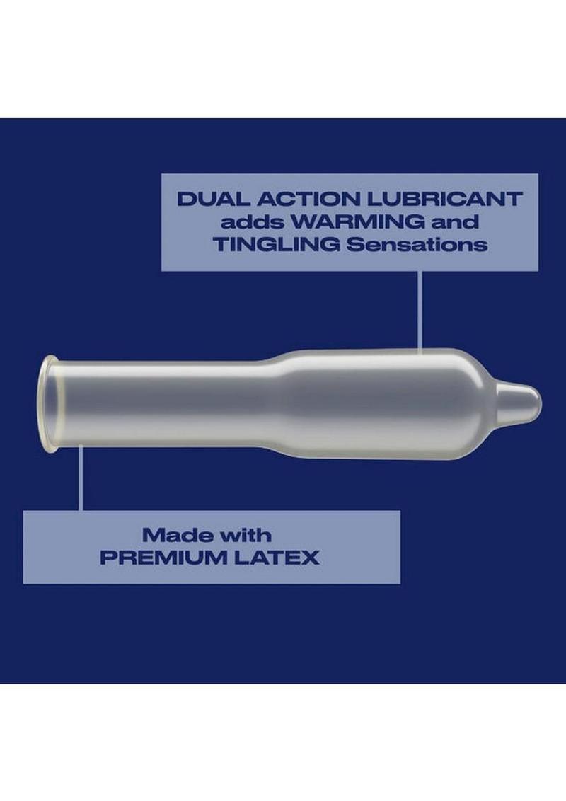 Trojan Condom Pleasures Fire & Ice Dual Action Lubricant 3 Pack