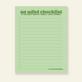 An ADHD Checklist - Snarky & Colorful Notepad