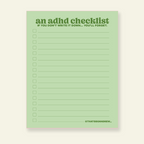 An ADHD Checklist - Snarky & Colorful Notepad