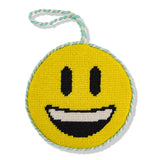 Smiley Face Emoji Needlepoint Ornament
