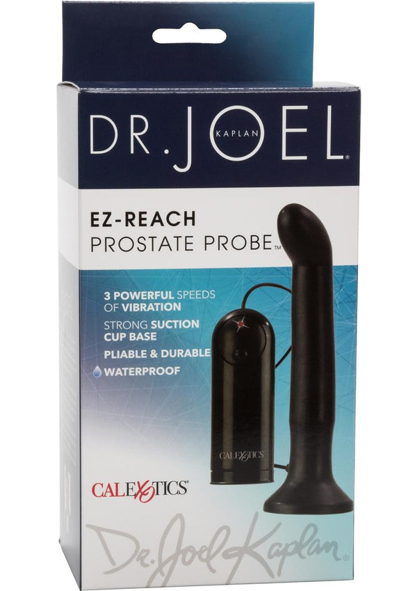 Dr. Joel Kaplan EZ-Reach Vibrating Prostate Stimulator with Wired Remote Control - Black