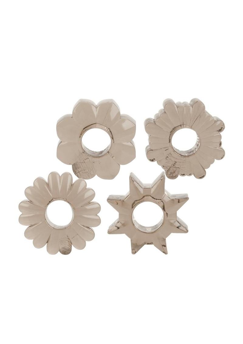 Basic Essentials Super Stretchy Enhancer Cock Rings - Smoke