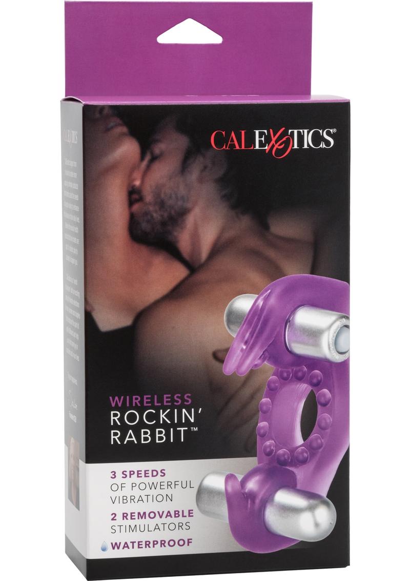 Couple's Enhancers Rocking Rabbit Vibrating Cock Ring with Clitoral Stimulation - Purple