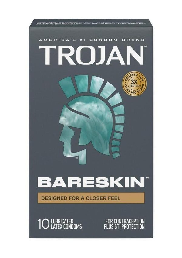 Trojan Condom Sensitivity Bare Skin Lubricated 10 Pack