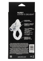 Couple's Enhancers Nubby Lover's Delight Vibrating Cock Ring with Clitoral Stimulation - Clear