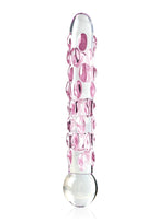 Icicles No. 7 Glass Dildo 7in - Clear/Purple