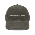 Chronically Online Embroidered Corduroy Hat