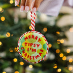 Merry Tipsy Needlepoint Ornament