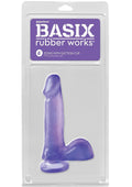 Basix Dong with Suction Cup 6in - Purple